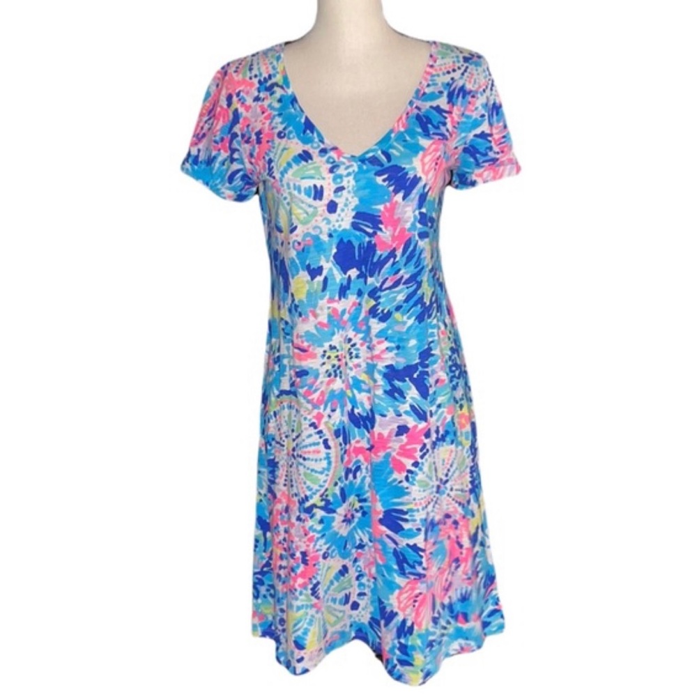 NWT Lilly Pulitzer Jessica Shirt Dress Multi Dive In Reduced Short Sleeve medium